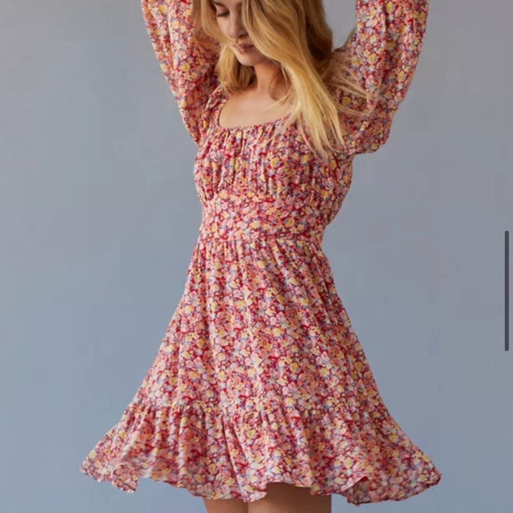Urban Outfitters Floral Mini Western Look Dancing  Dress  XS